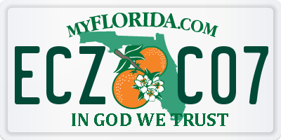 FL license plate ECZC07