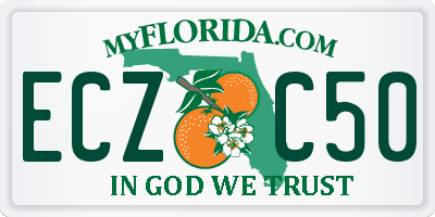 FL license plate ECZC50