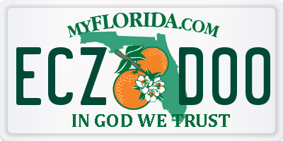 FL license plate ECZD00
