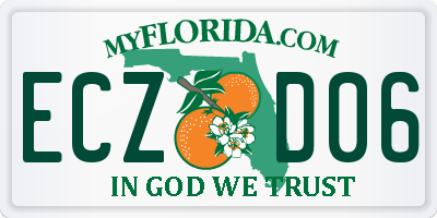 FL license plate ECZD06