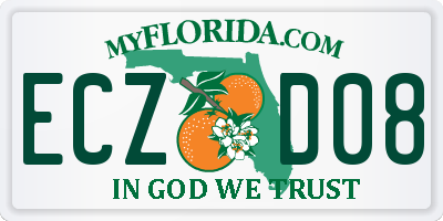 FL license plate ECZD08