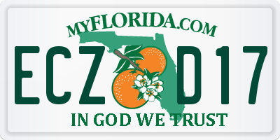 FL license plate ECZD17