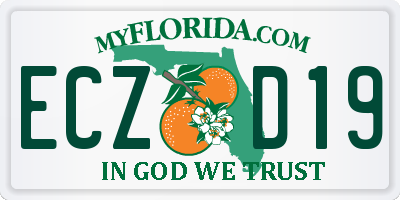FL license plate ECZD19