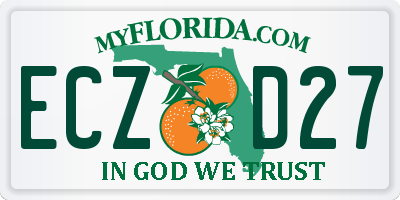 FL license plate ECZD27