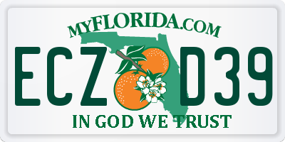 FL license plate ECZD39