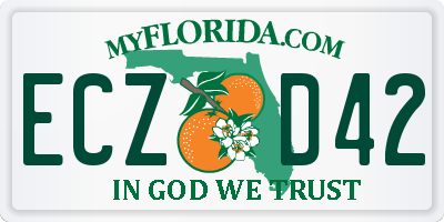 FL license plate ECZD42