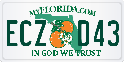 FL license plate ECZD43