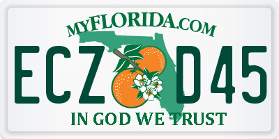 FL license plate ECZD45