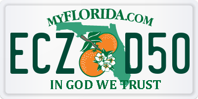 FL license plate ECZD50