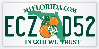 FL license plate ECZD52