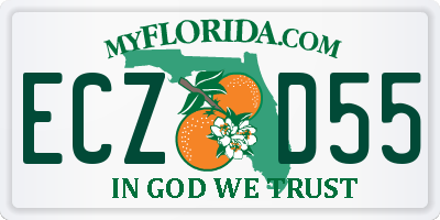 FL license plate ECZD55