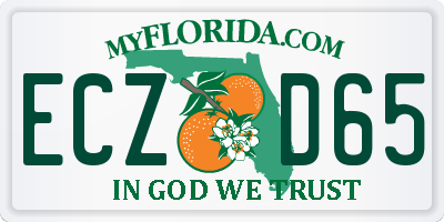 FL license plate ECZD65