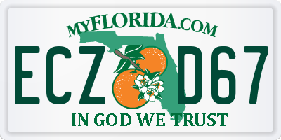 FL license plate ECZD67