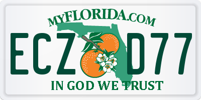 FL license plate ECZD77