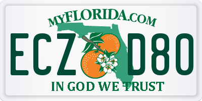 FL license plate ECZD80