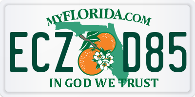 FL license plate ECZD85