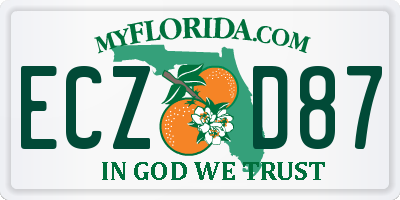 FL license plate ECZD87