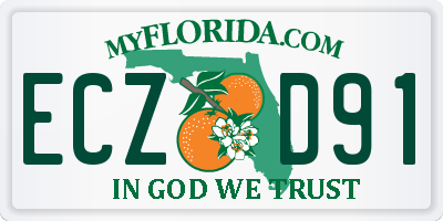 FL license plate ECZD91