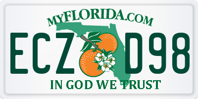 FL license plate ECZD98