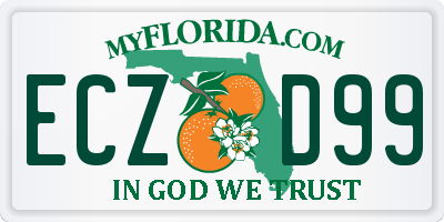FL license plate ECZD99