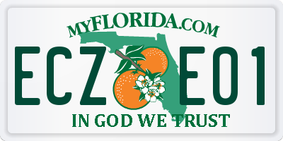 FL license plate ECZE01