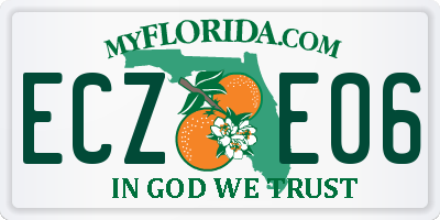 FL license plate ECZE06