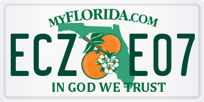 FL license plate ECZE07