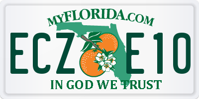 FL license plate ECZE10