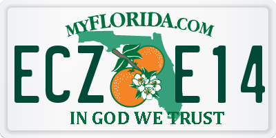 FL license plate ECZE14