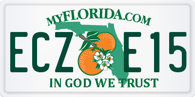 FL license plate ECZE15