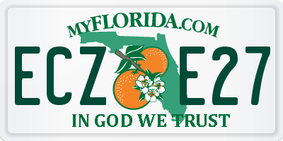FL license plate ECZE27