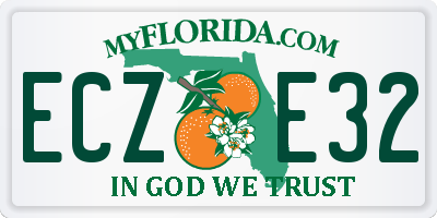 FL license plate ECZE32