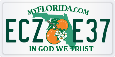 FL license plate ECZE37