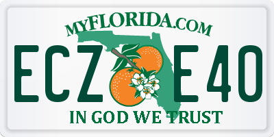 FL license plate ECZE40