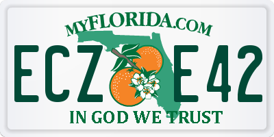 FL license plate ECZE42