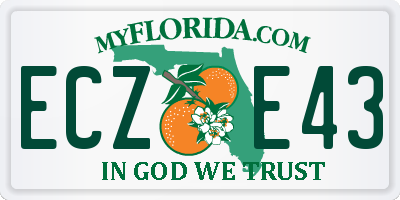 FL license plate ECZE43