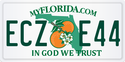 FL license plate ECZE44