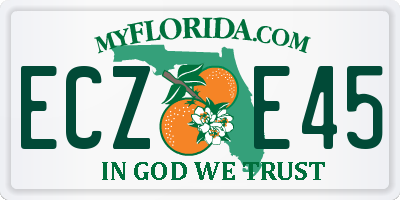 FL license plate ECZE45