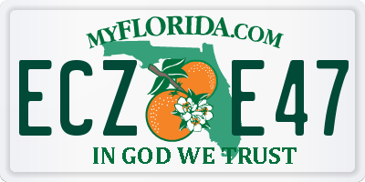 FL license plate ECZE47