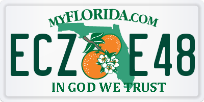 FL license plate ECZE48