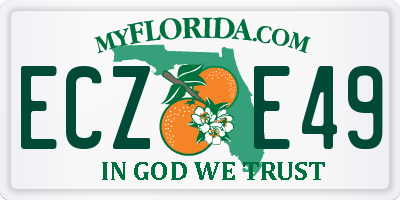 FL license plate ECZE49
