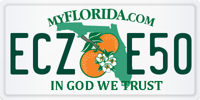 FL license plate ECZE50