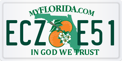 FL license plate ECZE51