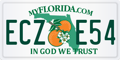 FL license plate ECZE54