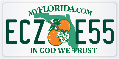 FL license plate ECZE55