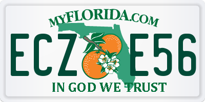 FL license plate ECZE56