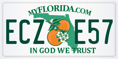 FL license plate ECZE57