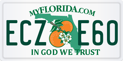 FL license plate ECZE60