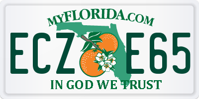 FL license plate ECZE65