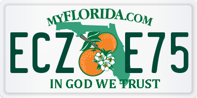 FL license plate ECZE75